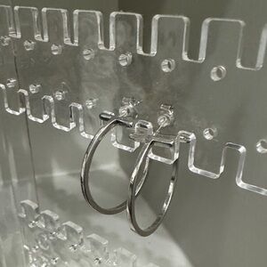 Minimal Silver Hoop Earrings